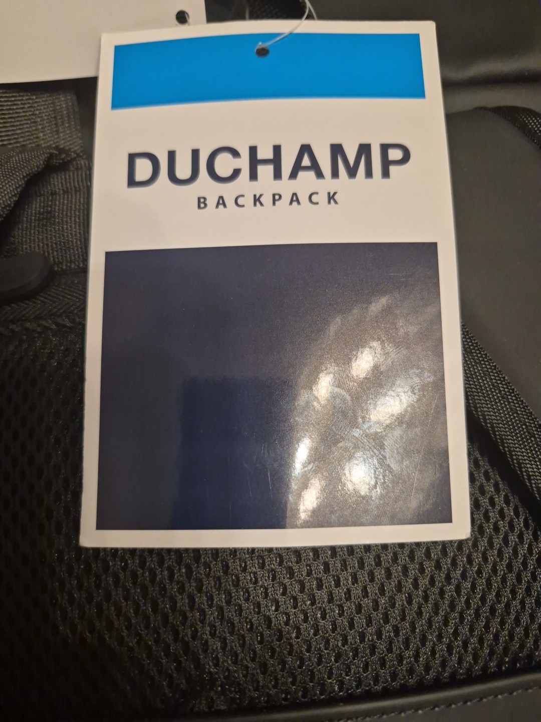 Duchamp Men’s Rubberized Slim Laptop Backpack Black NWT