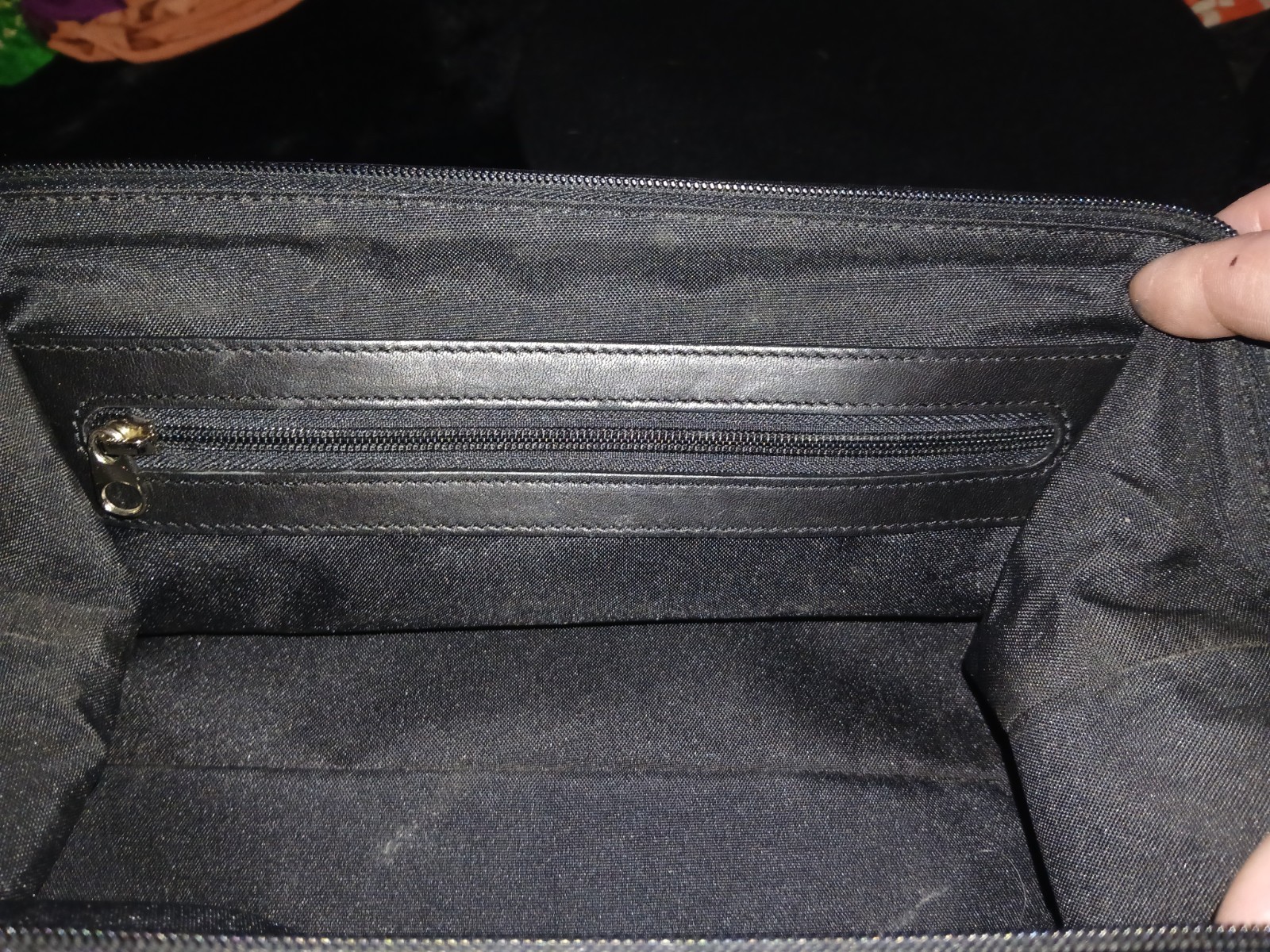 Vintage Coach C1S-5406 Black Leather Toiletry Case Dopp Kit Bag Travel