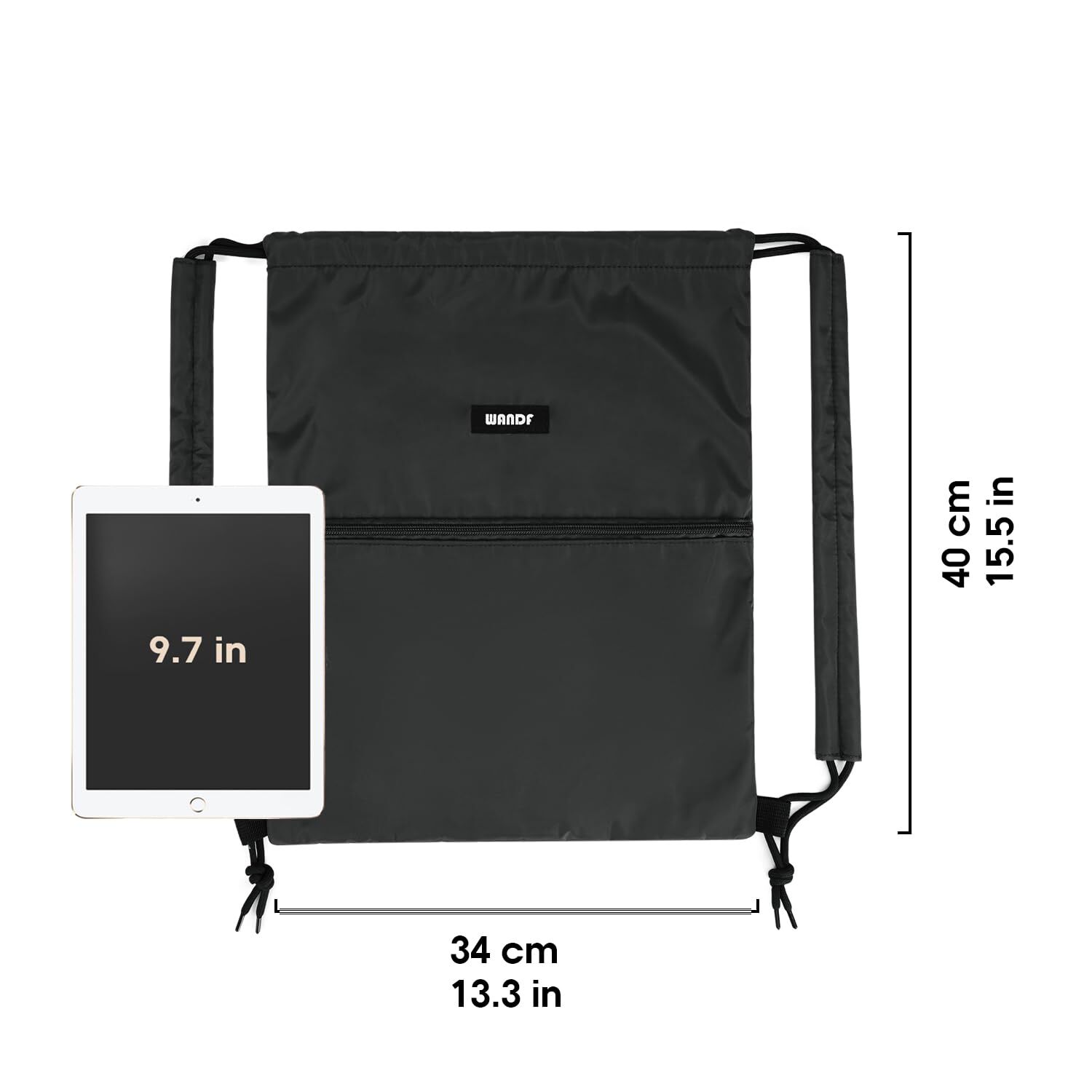 Drawstring Backpack Sports Gym Bag with Shoulder Pads Water Resistant String …