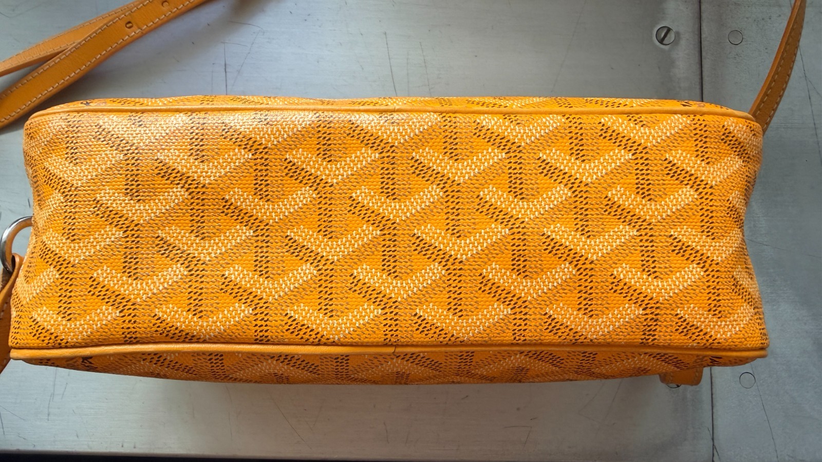 AUTHENTIC GOYARD YELLOW CAP VERT CROSSBODY BAG WITH C.O.A