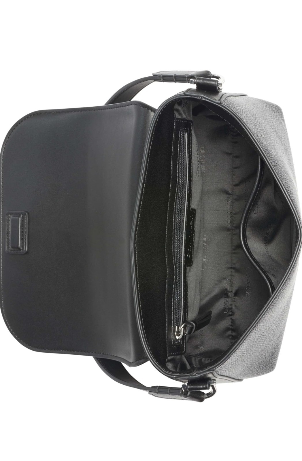 Calvin Klein Millie 2 in 1 Triple Compartment Mini One Size, Black/Silver