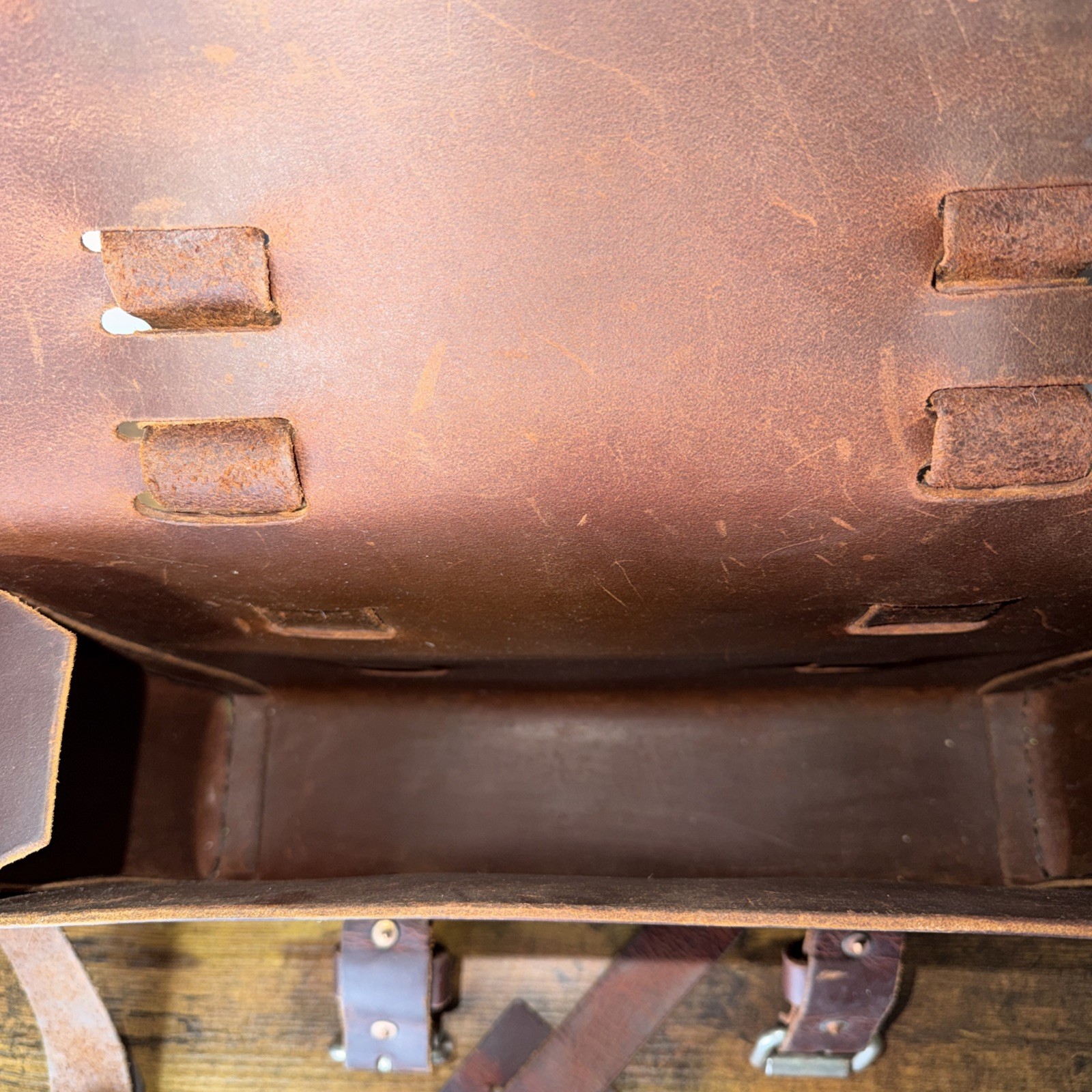 ColsenKeane Leather Satchel Bag In Crazy Horse