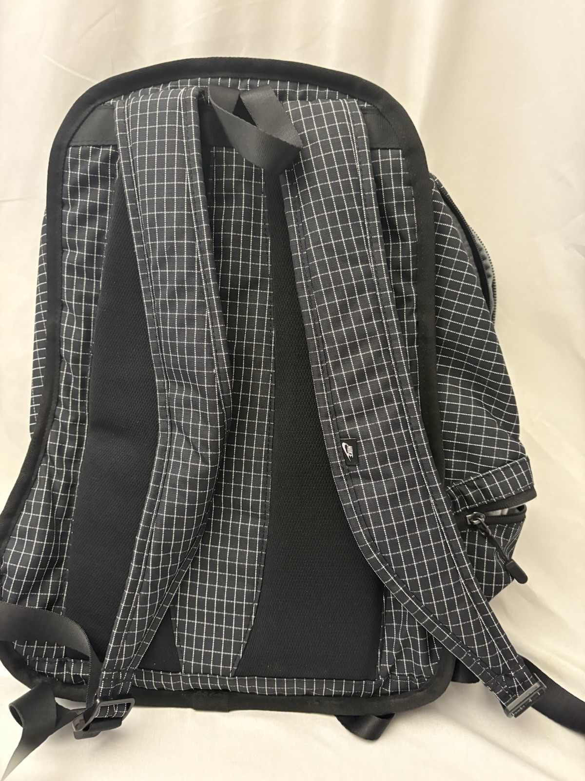 Nike Authentic Black And White Pattern Zip Backpack