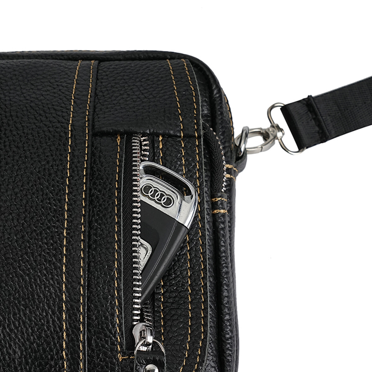 Mens Real Leather Crossbody Bags Shoulder Bag Phone Card Holder Handbags Wallet