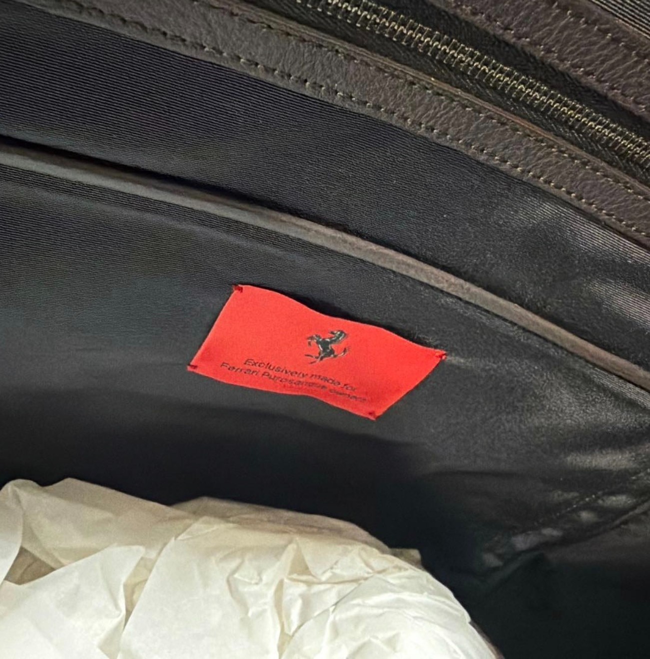 [Authentic・Limited Edition] Ferrari Purosangue F175 Leather Backpack Rucksack