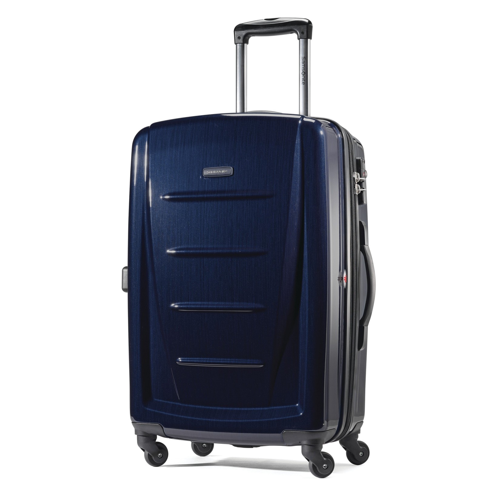 Samsonite Winfield 2 Hardside Luggage Navy Checked Medium 24 Inch U4