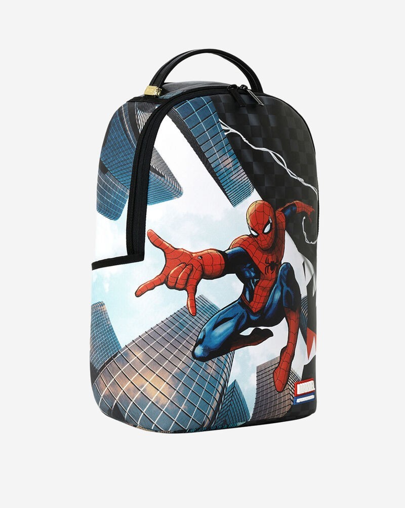 Sprayground Marvel Spider-Man Curtain Reveal Backpack New School Bag Bookbag