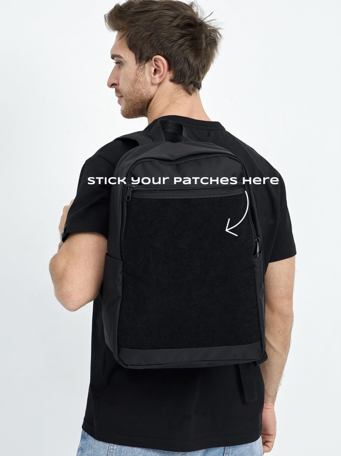 Spacious Black Laptop Backpack for Travel and Work, Unisex Design, Versatile Use