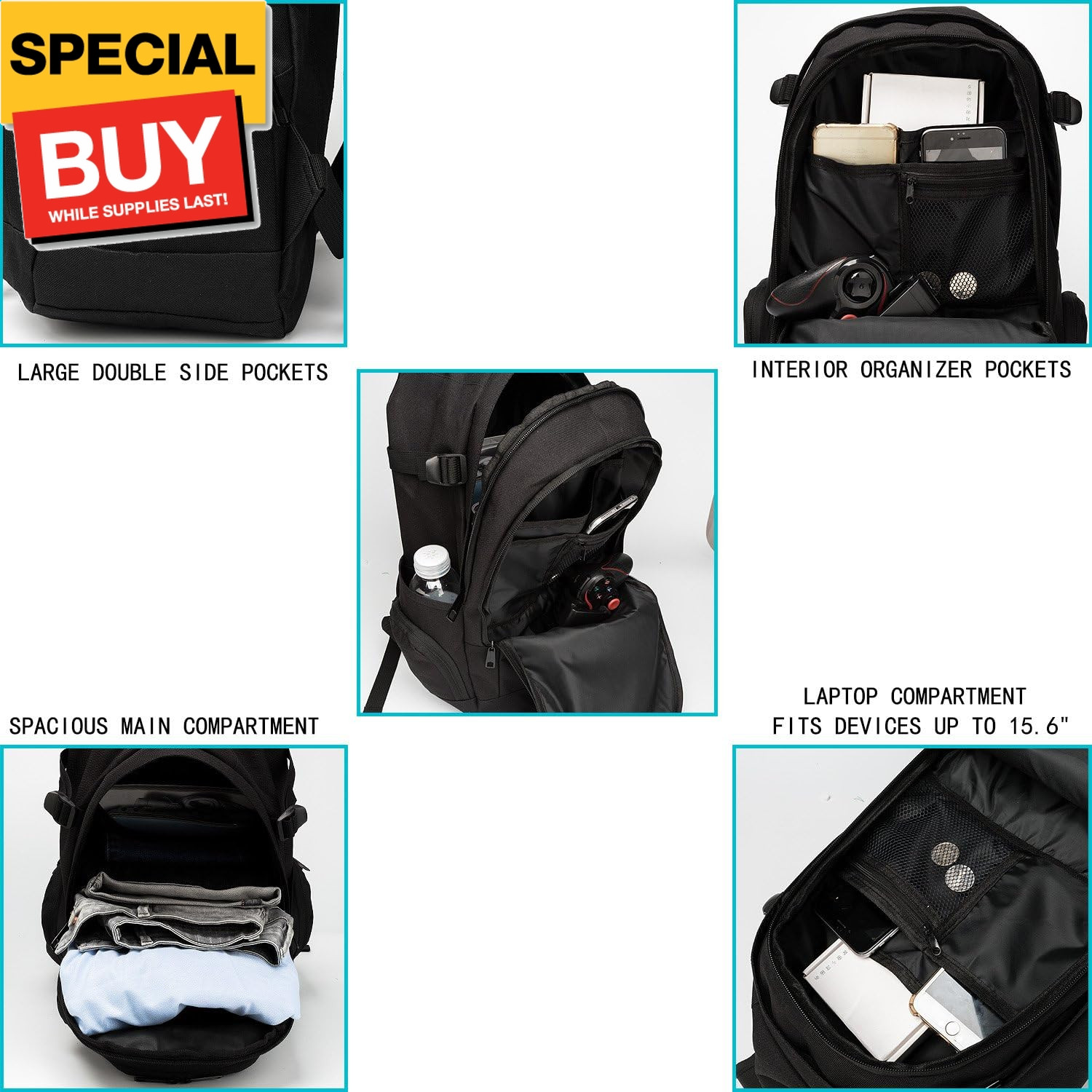 School Backpack Travel Bag for Men & Women Lightweight College Back Pack with…