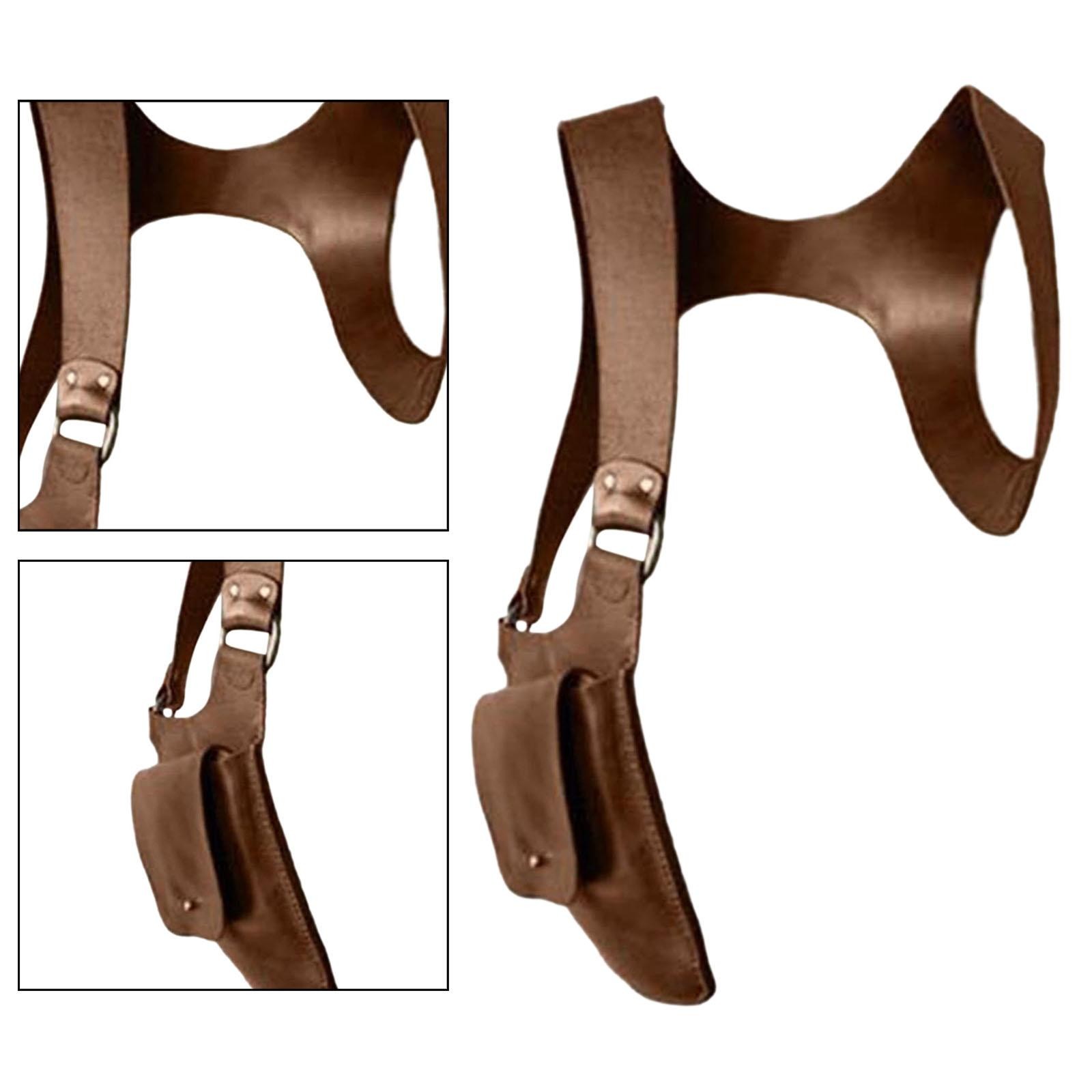 PU Leather Hidden Underarm Shoulder Bag. Women Men Shoulder Wallet Concealed