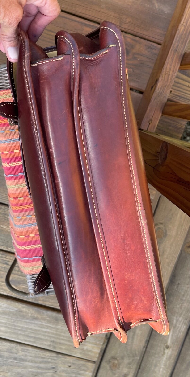Tusting Wymington Satchel Briefcase Leather England MSRP:$1,175