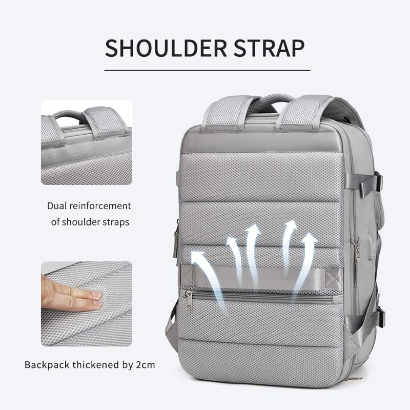 Women Travel Backpack,16 Inch Expanded 39L USB Charging Business Laptop Backpack