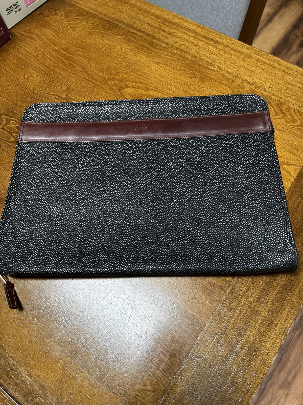 Mulberry Envelope BioVeg Scotchgrain & Flat Calf Briefcase Folio 10.5″ x 15″