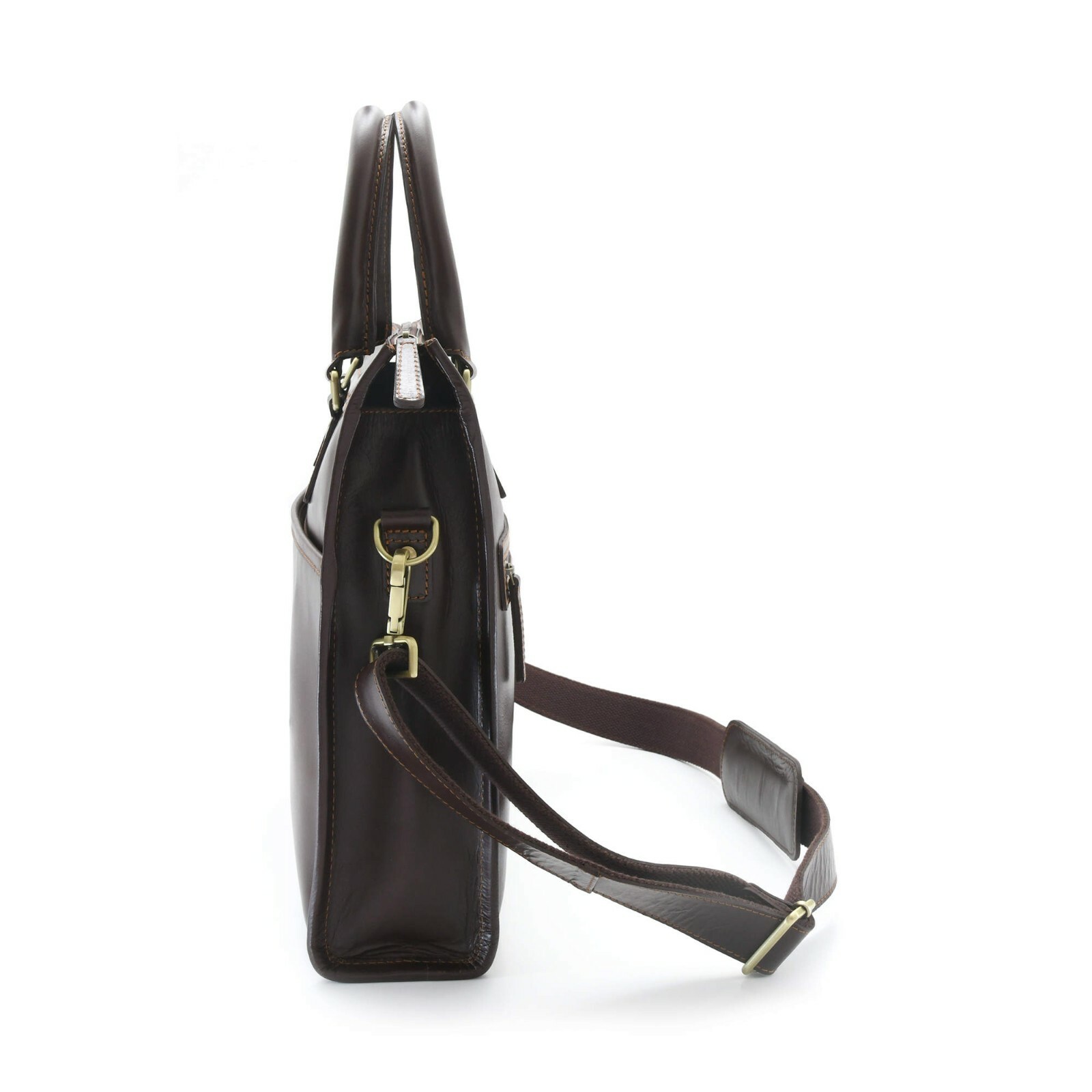Style n Craft 392008 Portfolio Briefcase Bag in Full Grain Dark Brown Leather