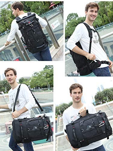 Durable Travel Backpack Convertible Duffle Bag for 15.6″ Laptop, 35L Capacity