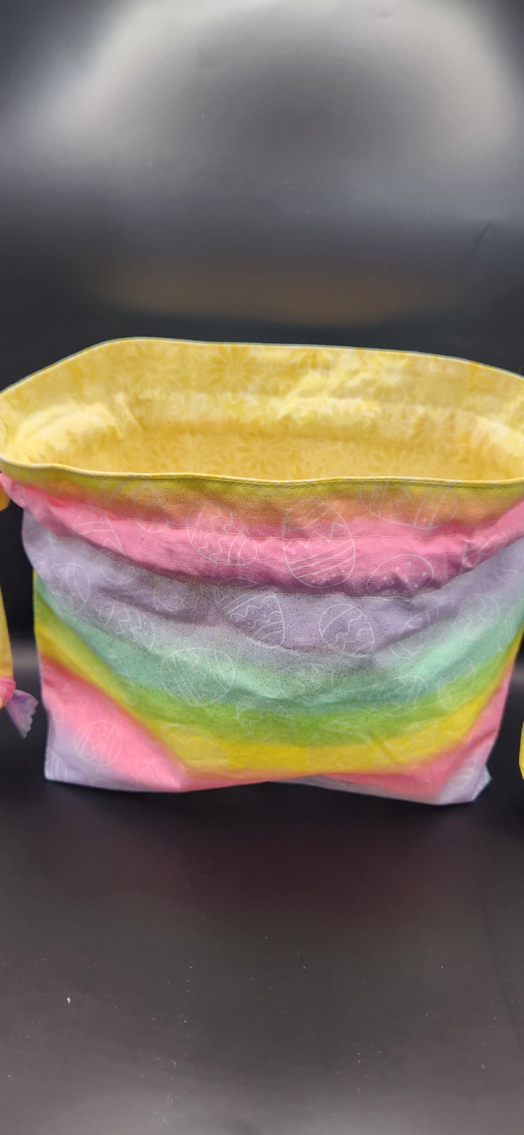 Drawstring Bag in Pastel colors perfect for Spring or the Easter season.