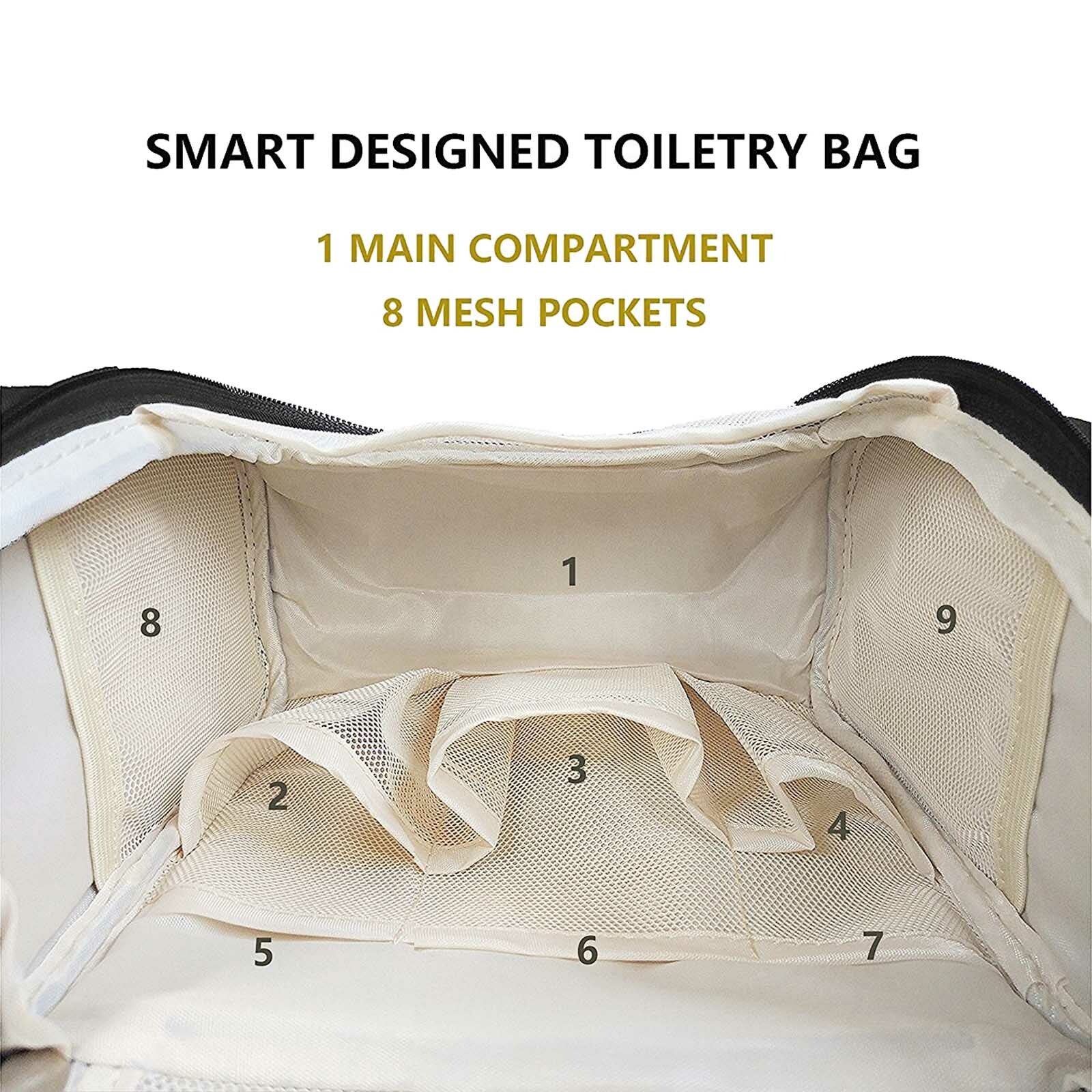 Waterproof Large Capacity Organizer Travel Makeup Shaving Wash Bag for Men Women