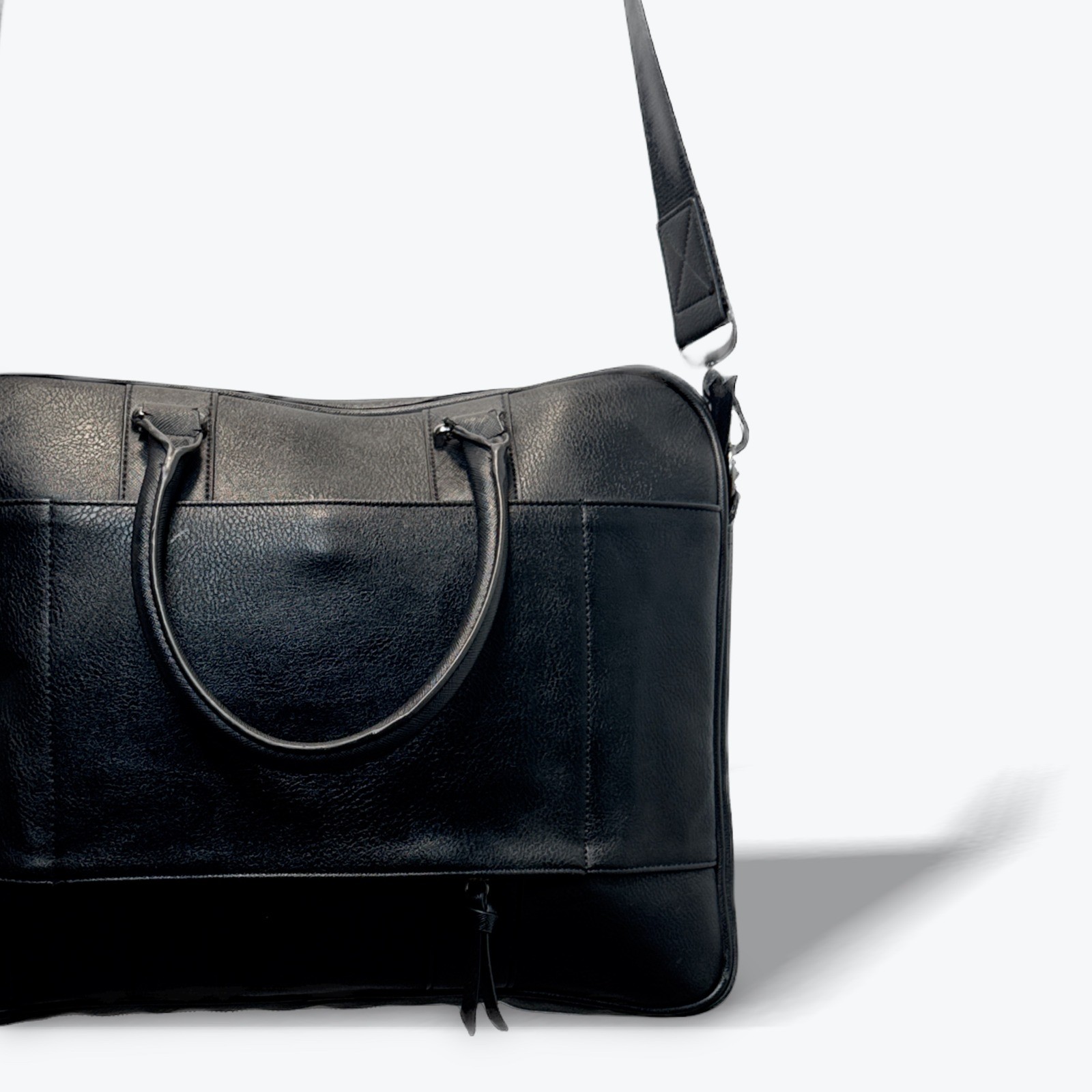 Ted Baker Spaidi Textured Document Bag Briefcase Black Blue Laptop Work 16 in