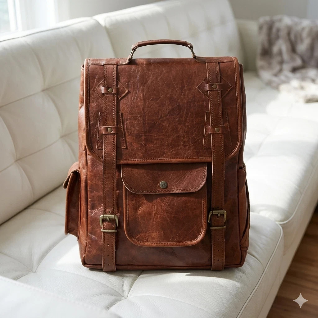 Men’s Handmade Historial Goat Travel versatile Bag Unisex