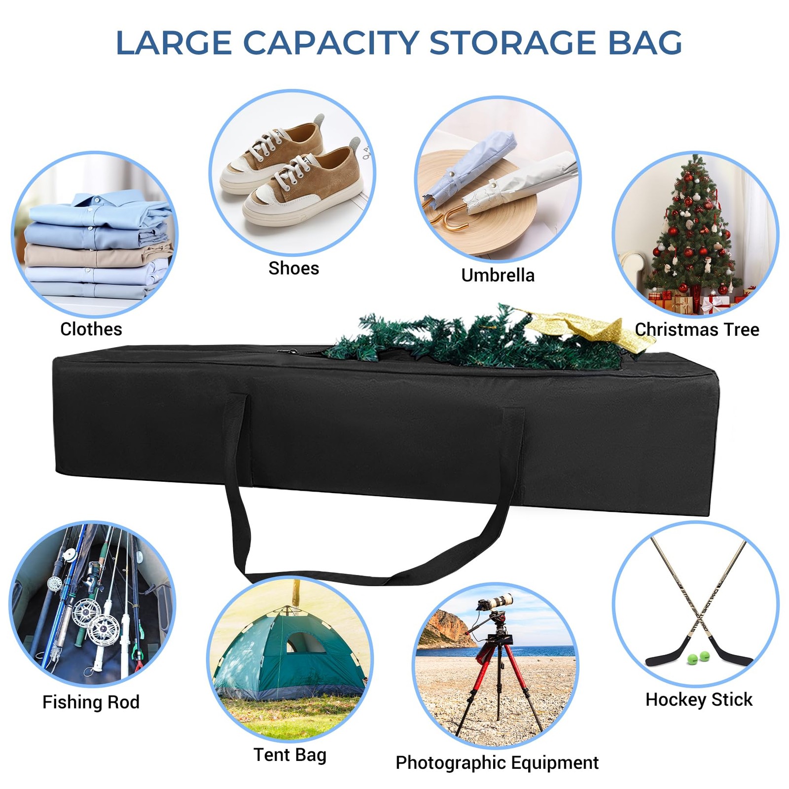 45 Inch Tripod Carrying Case – 45x7x7 Inch Storage Bag for Light Stands, Fish…