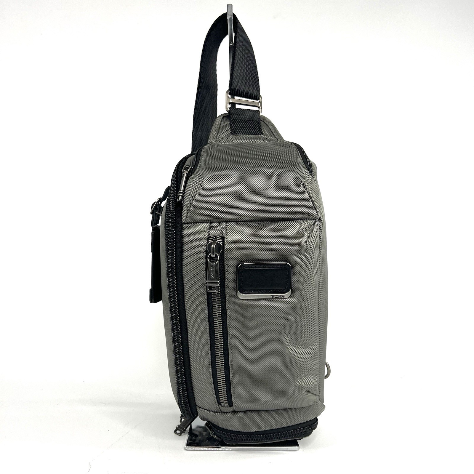 TUMI Alpha Bravo Kelley Sling Alloy Gray Crossbody Day Bag