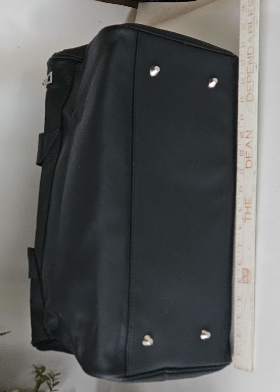 Versace Fragrances Black Duffle with Silver Tone Zipper Travel Overnight Gym Bag