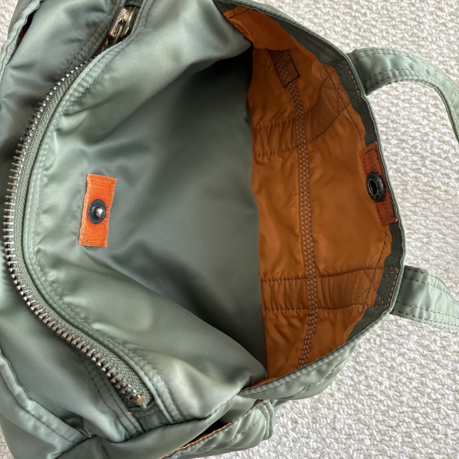 Yoshida & Co. Porter Tanker Mini Boston Bag Sage Green Used 28cm×13cm×12cm