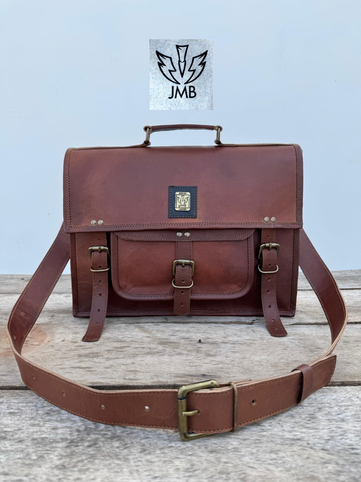 38 cm Men’s Vintage Leather Briefcases Messenger School Bags Laptop Bags