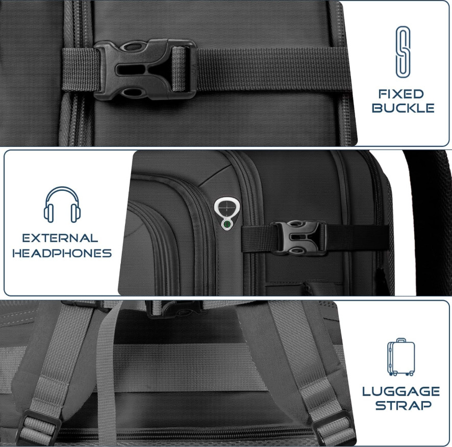 Travel Backpack, Expandable Carry on Backpack for Men, TSA 17.3 inch Laptop Bag