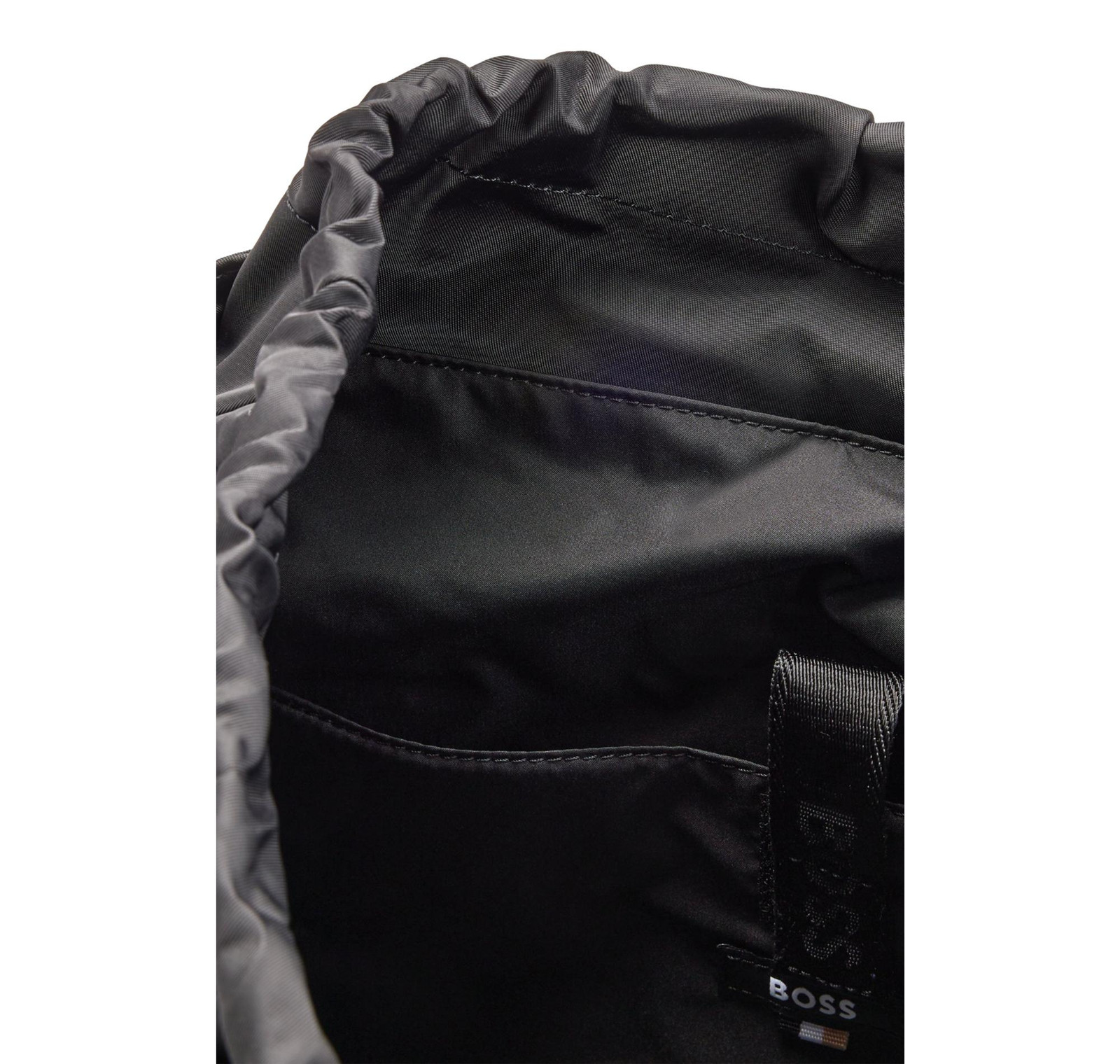 BOSS Men’s Multi-Pocket Backpack Finished With Double B Monogram 50516809 Black