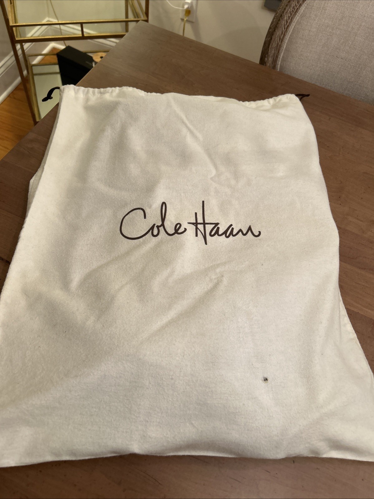 COLE HAAN MENS BLK LEATHER WEEKENDER Duffle BAG / Beautiful
