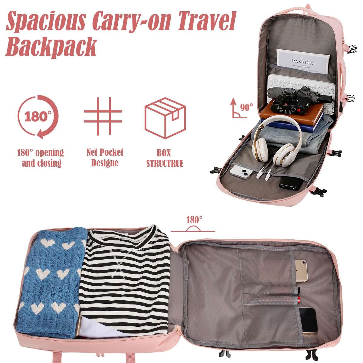 Expandable Carry on Backpack Extra Large Travel Backpack School Laptop Backpack