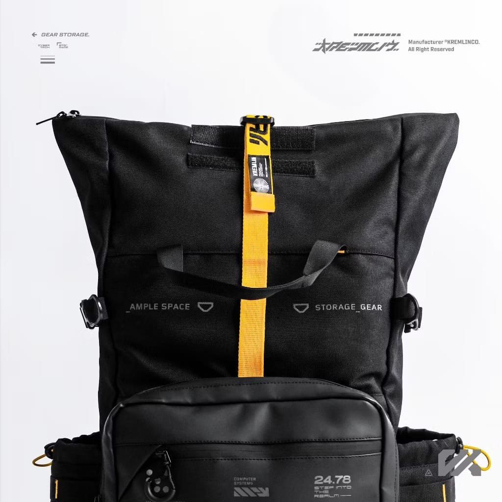 Kremlin Revenant Cyber Gear Black Backpack Carrier Futuristic Fullzip Crossbody