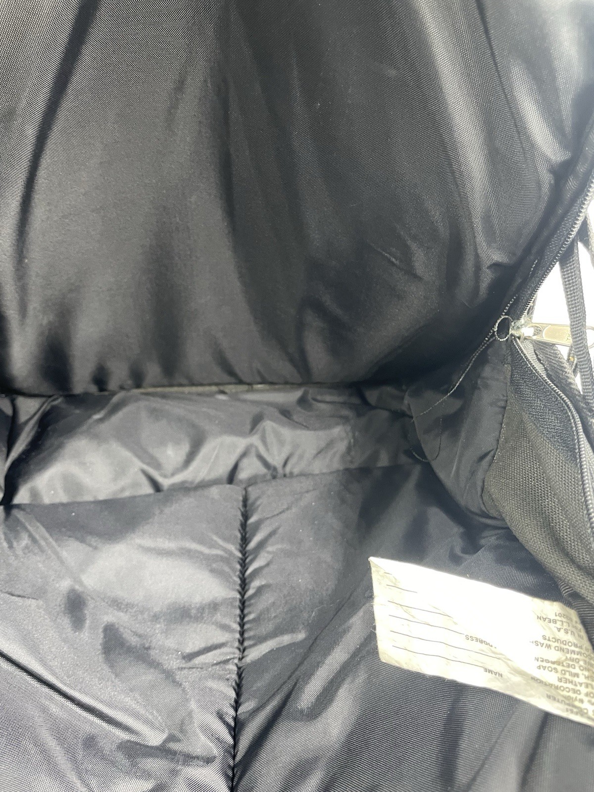Vintage 90s LL Bean Campus Computer Backpack Black Canvas Heavy Duty School Bag