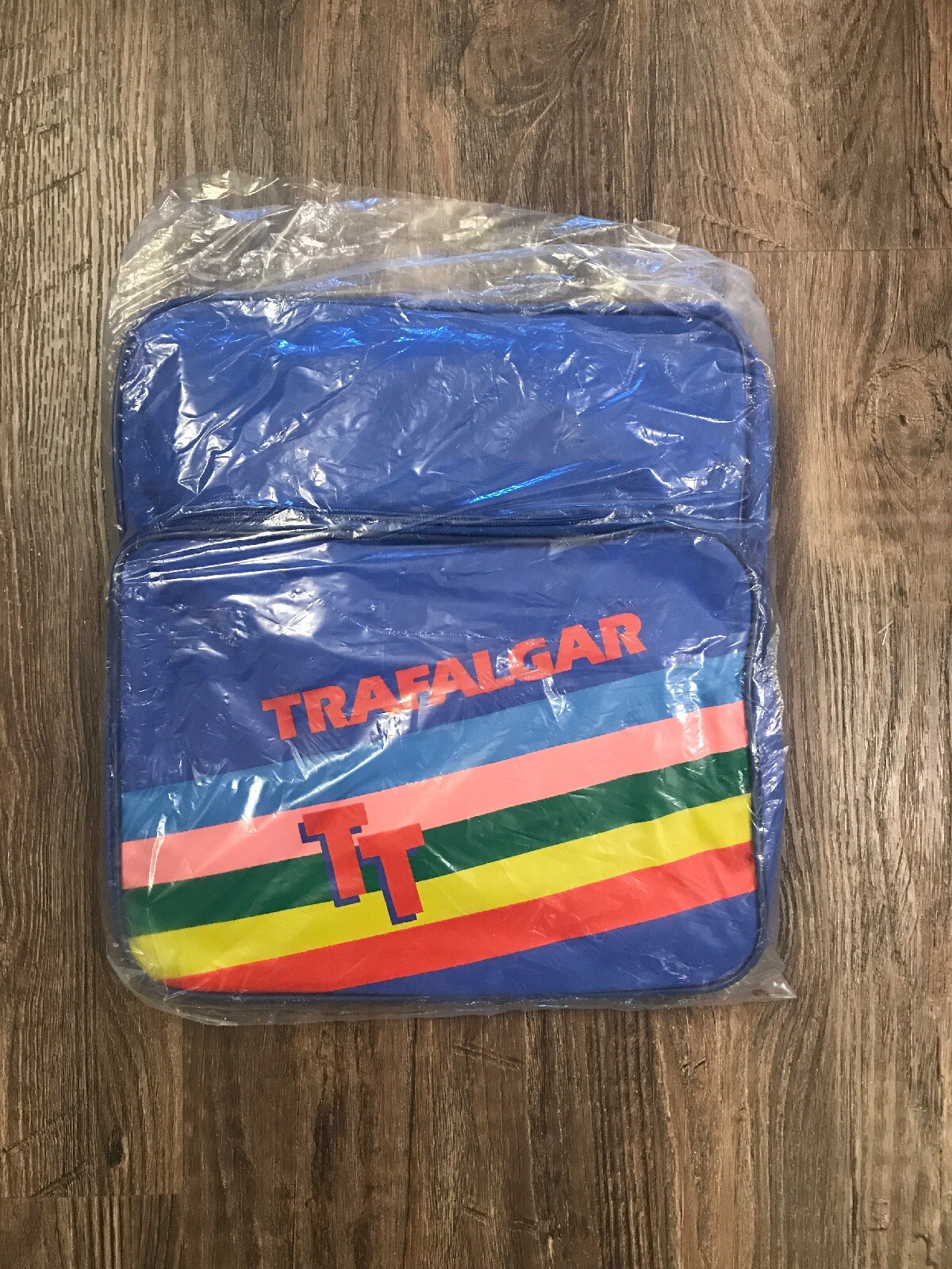 VTG Trafalgar Backpack Shoulder Bag Blue Single Strap 80’s Inspired Rainbow NWOT