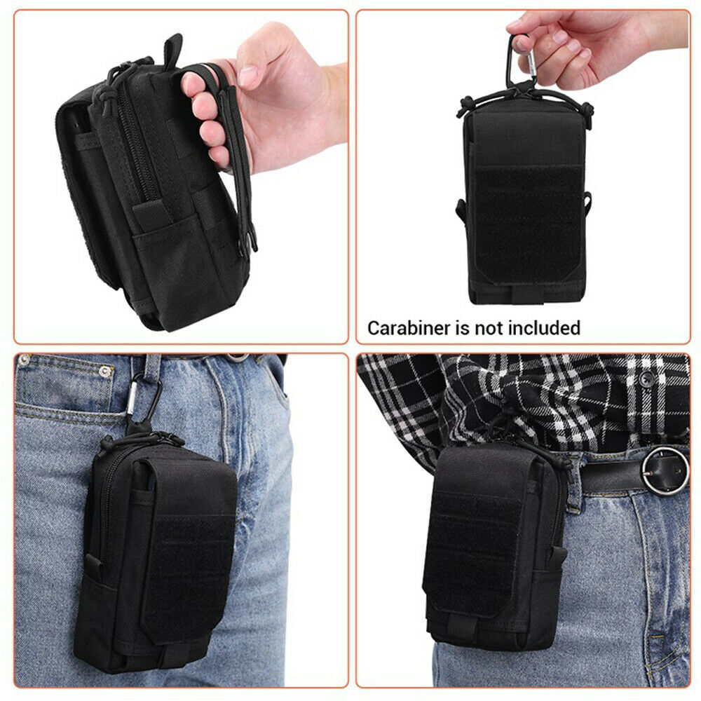 Tactical Molle Pouch EDC Utility Pouch Small Belt Waist Pack Nylon Phone Holster