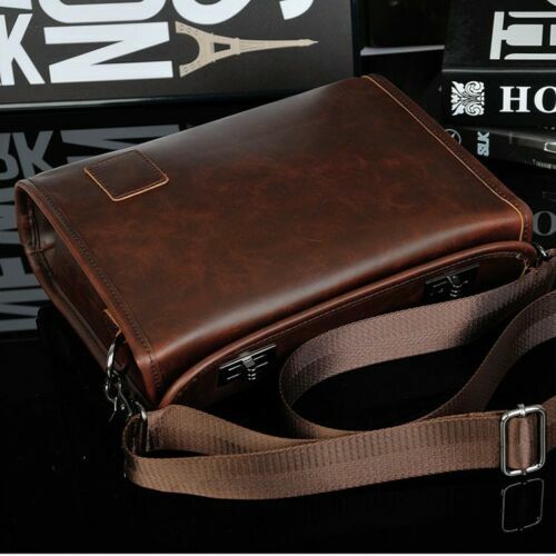 Men’s Briefcase Casual Business Shoulder Bag Leather Messenger Satchel Bag