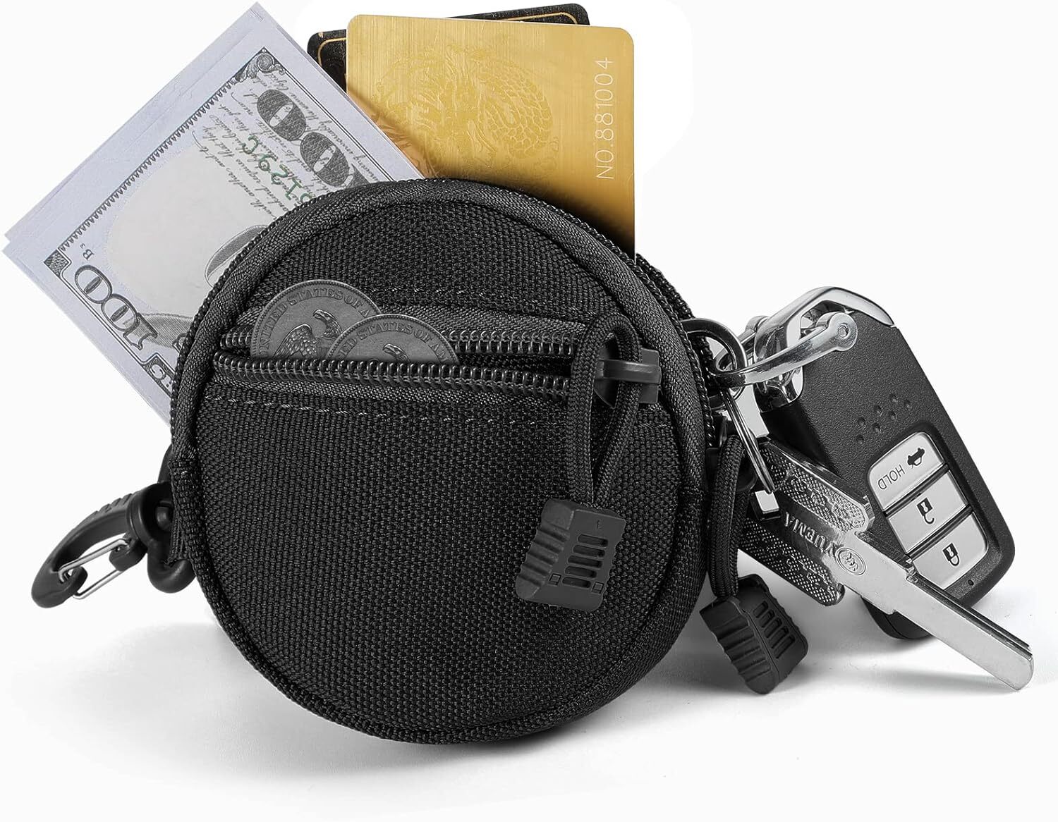 Military Compact EDC Utility Pouches Mini Coin Purse Keychain Pocket Waist Pack
