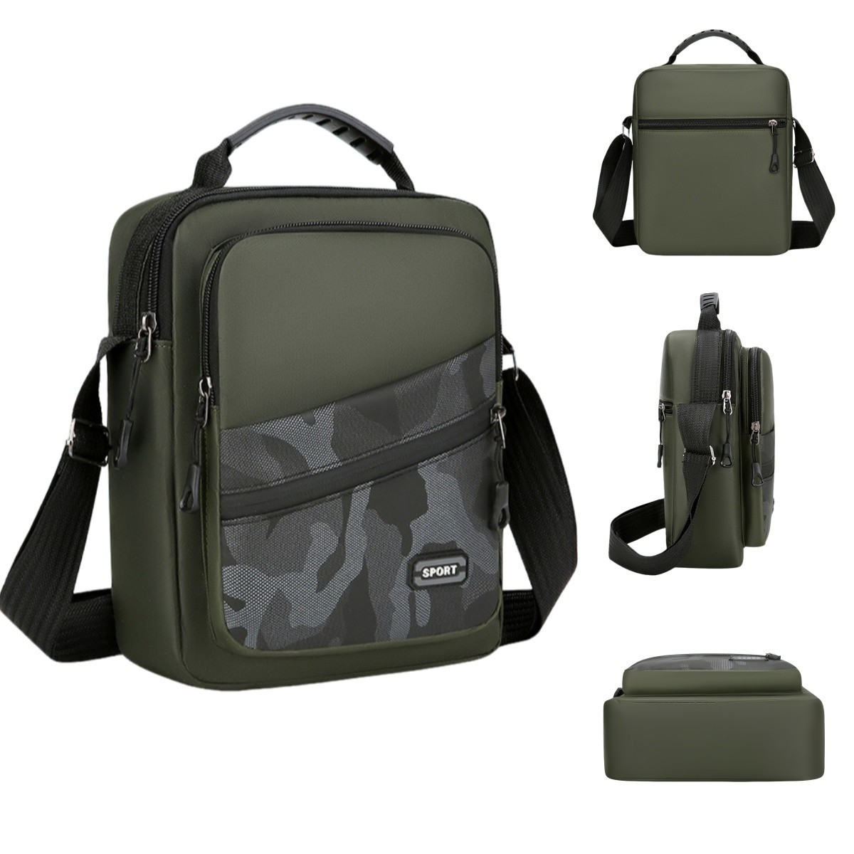 Men’s Navy Handbag Shoulder Bag Crossbody Casual Fashion Camouflage Style