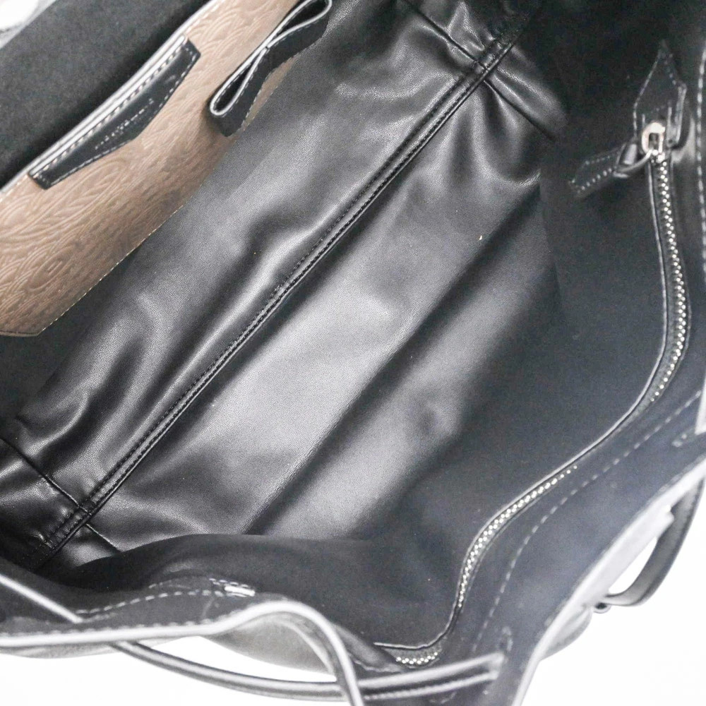 Montblanc Backpack Business Bag Leather Black 38x34x16cm pre-owned