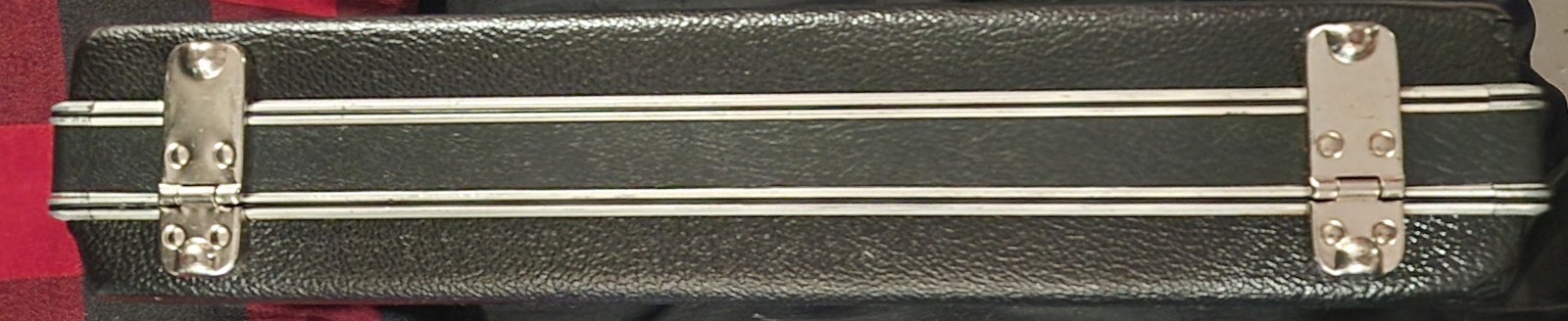 vintage black hard-shell briefcase