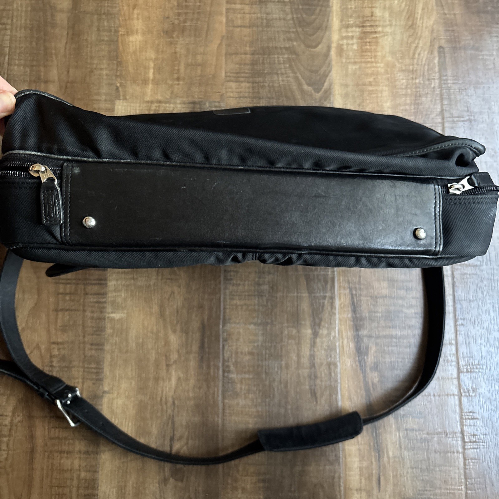 COACH Vintage Men’s Classic Leather & Nylon Briefcase/ Messenger Bag #5113