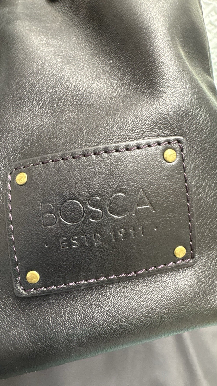 Vintage Leather BOSCA black leather Attache Briefcase travel Bag W/ Laptop Case