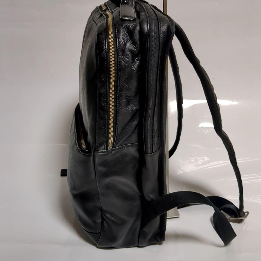 Authentic PORTER Leather Backpack Clark Black Logo Men’s 38cm Stylish Bag