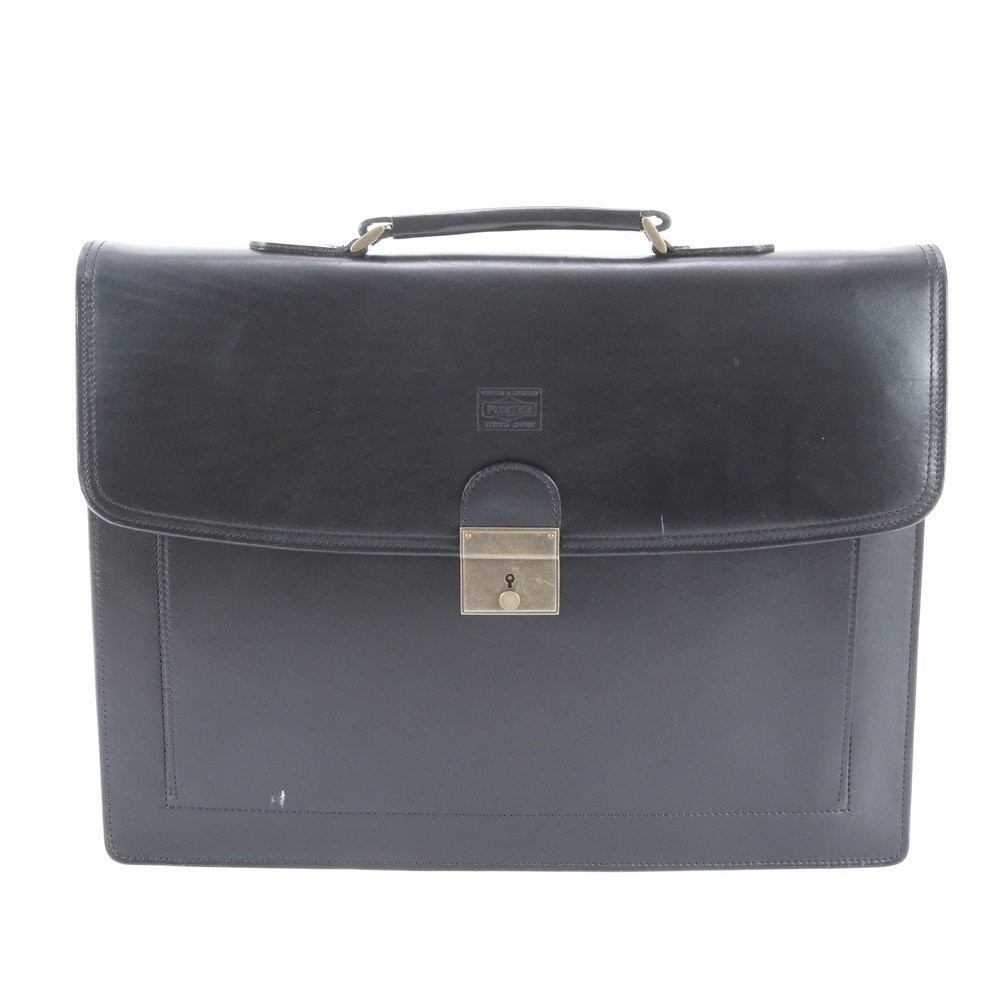 Porter Yoshida Leather Briefcase Business Bag Document Bag Black 42cm