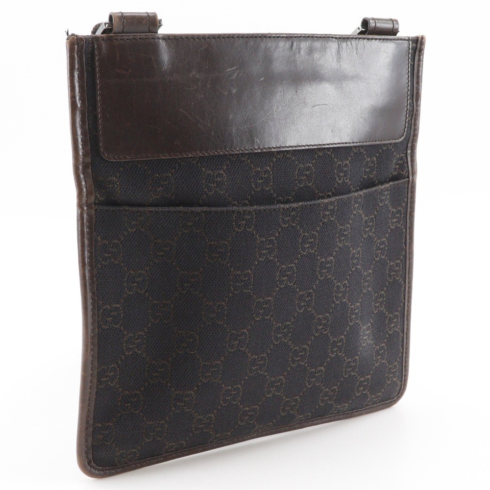 GUCCI Shoulder Bag 27639 Brown GG canvas mens