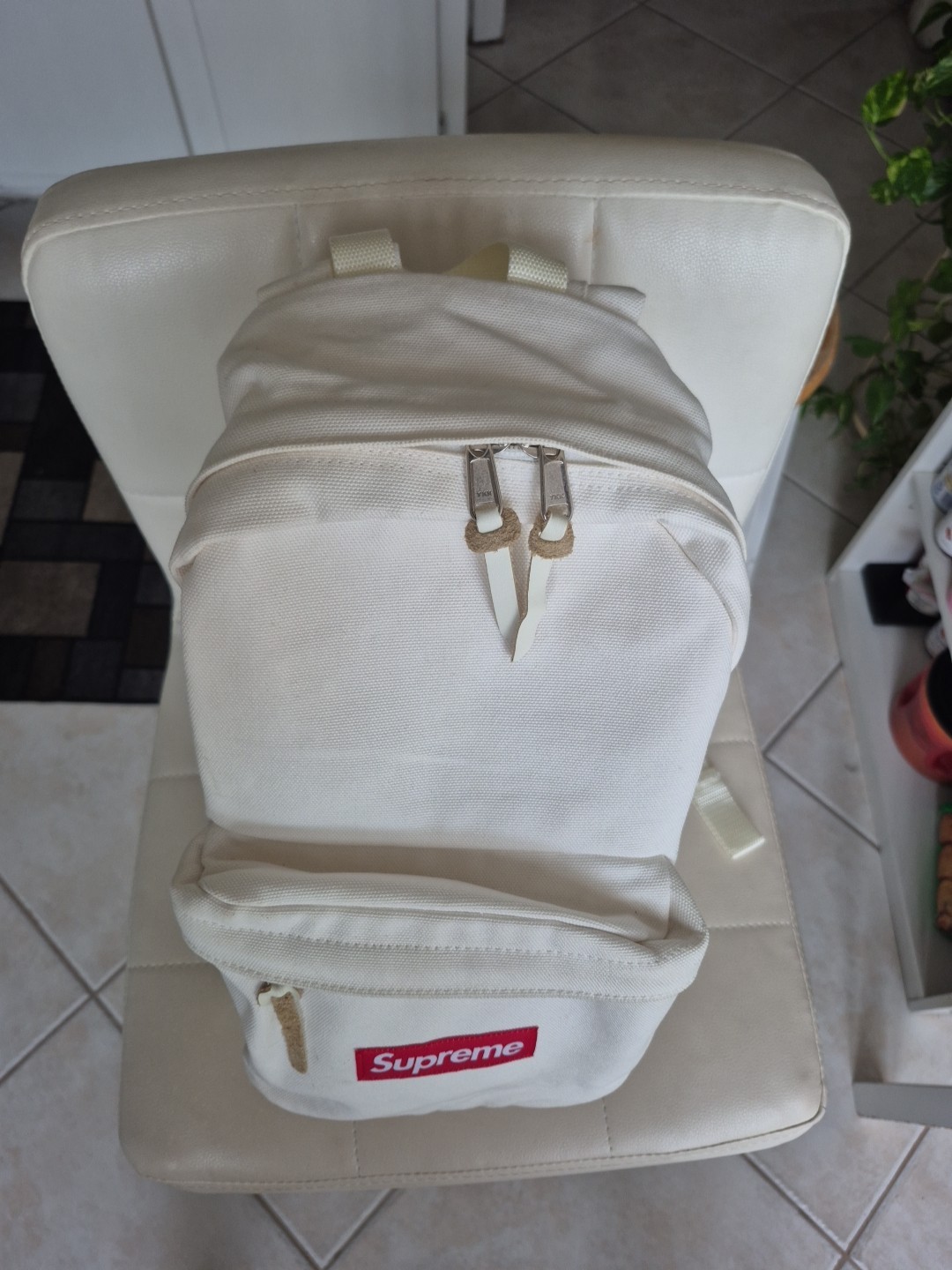 Supreme Canvas Backpack White Box Logo FW20 2020