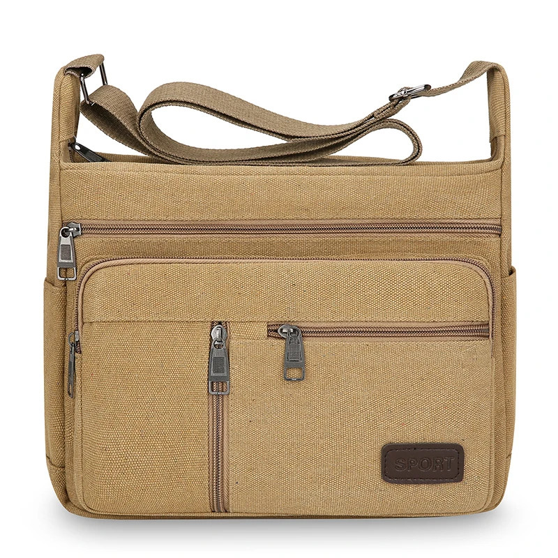 Men’s Canvas Shoulder Bag Casual Crossbody Travel High Quality Messenger Bag