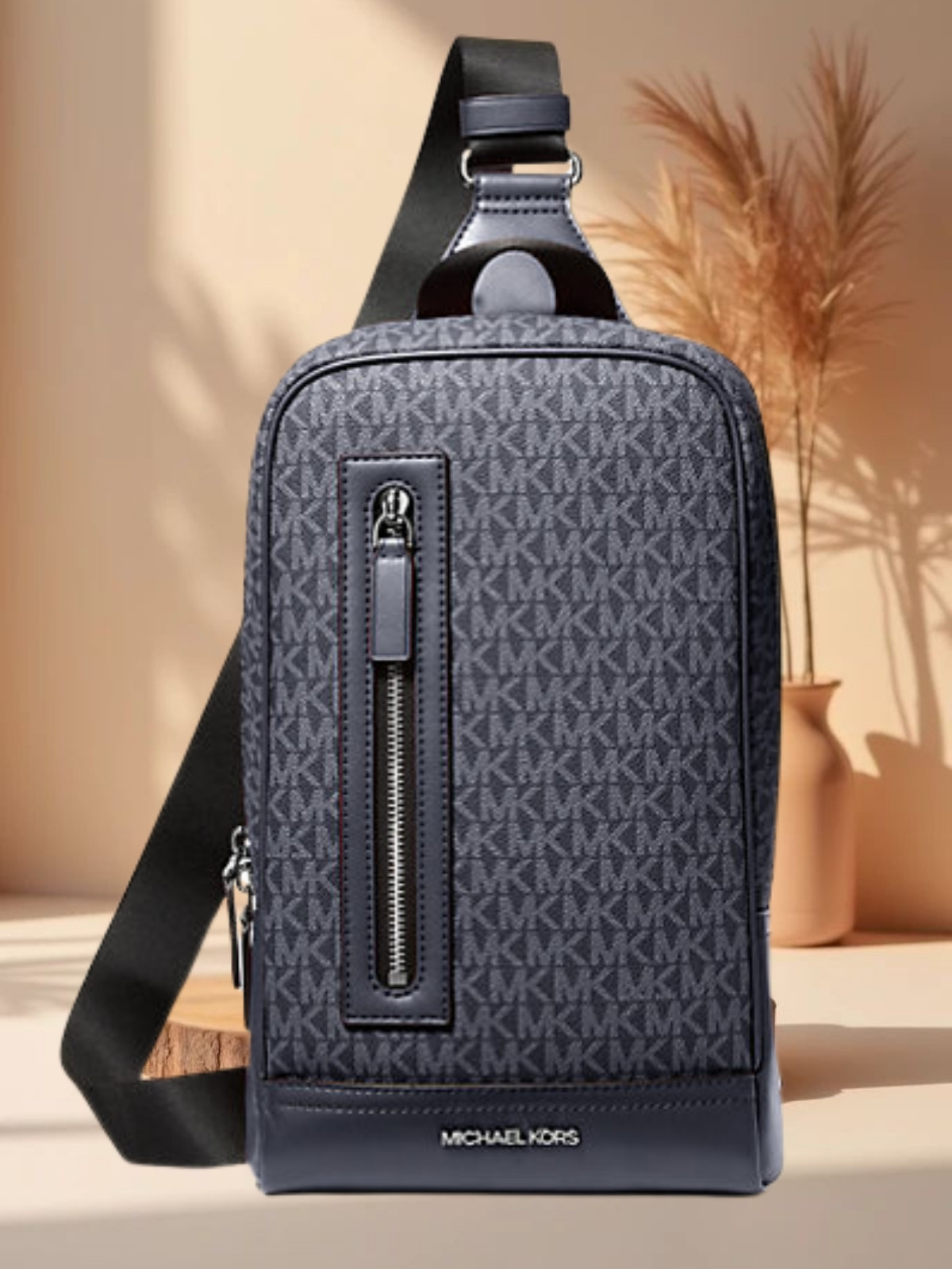 Michael Kors Cooper Men’s MK Logo A Line Sling Pack Bag Crossbody Variation