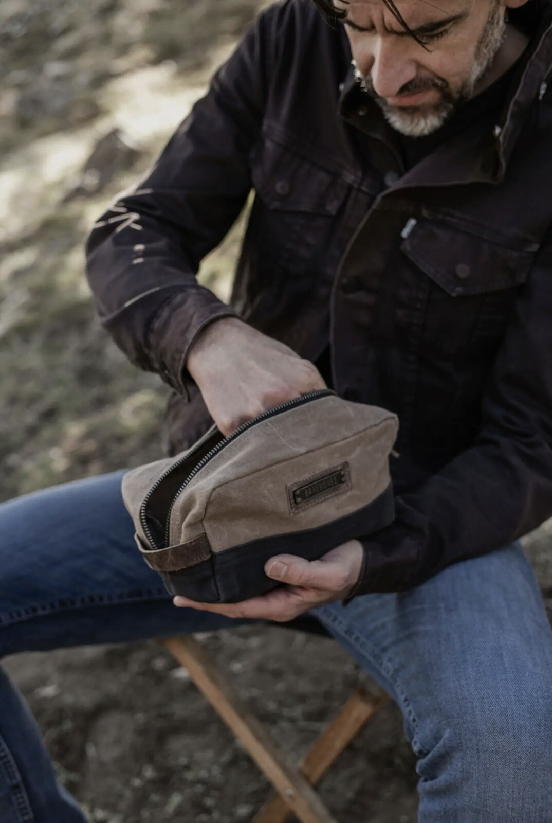 Barebones Neelum Waxed Canvas Dopp Kit